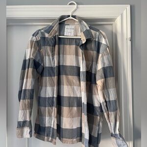 Blue/White/Grey Hollister Flannel